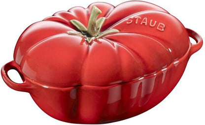 Staub Ceramic 16-Oz Petite Tomato Mini Cocotte, Baking Dish, No Stovetop save - Cherry | Designed after a Perfectly Ripe Heirloom Tomato, Dishwasher Safe, Designed in France, Serve Oven to Table1