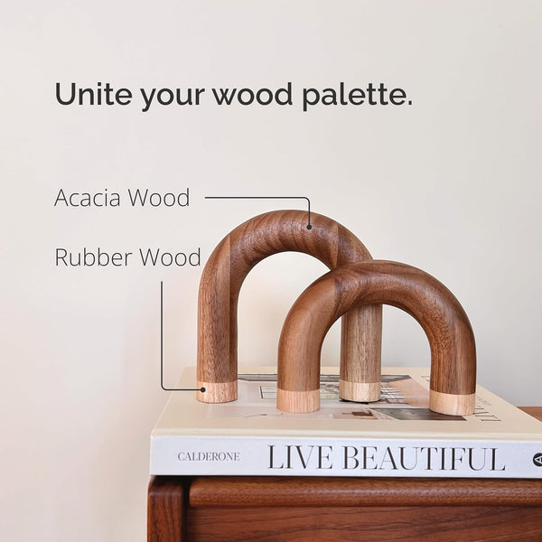Wood Arch Decorative Objects - Book Shelf Decor Aesthetic, Modern Coffee Table Decor, Home Décor Accents, Wood Sculpture, Shelf Decorations, Bookshelf Decorations, Bookcase Decorative Items2