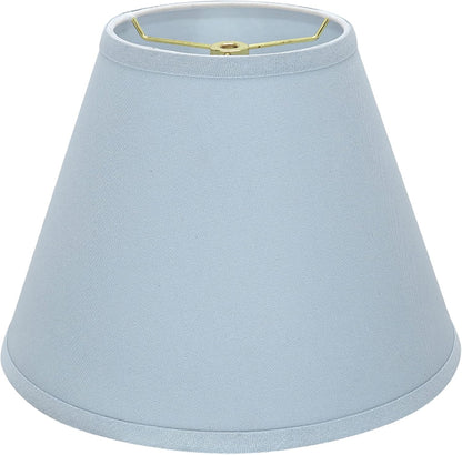 32196A Transitional Empire Shape Spider Construction Lamp Shade in Light Blue, 6" Top X 12" Bottom X 9" Slant Height1