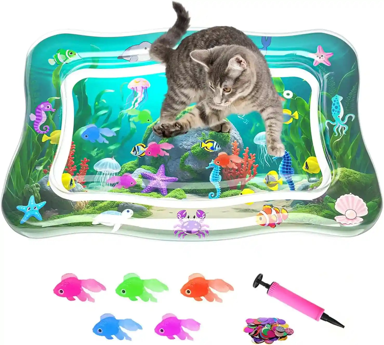 interactive-cat-toy-for-indoor-cats-upgraded-cat-water-mat-thickened-water-sensory-play-mat-with-fish-enrichment-stimulating-toy-for-bored-adult-kitten-cats-to-exercise-hunting-thickened-water-sensory-play-mat-with-fish-enrichment-stimulating-toy-for-bored-adult-kitten-cats-to-exercise-hunting