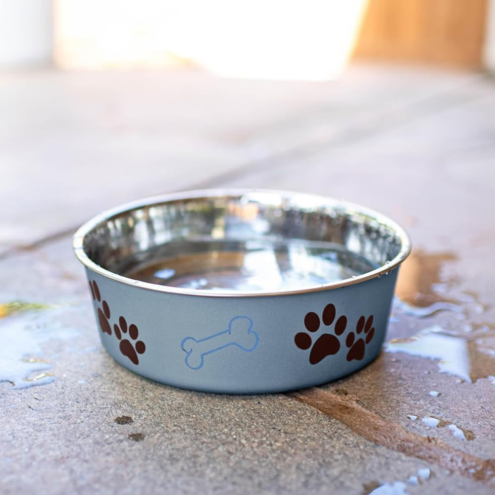 loving-pets-bella-dog-bowls-stainless-steel-dog-cat-bowls-spill-proof-dog-food-bowl-cat-bowl-puppy-essentials-pet-supplies-great-for-home-travel-medium-20-35-lbs-blueberry