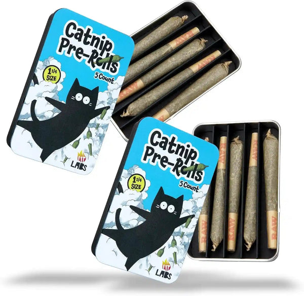 LIT LABS Catnip Joint - 5 Organic Pre-Rolls Papers to Fix a Bad Cattitude - Funny Cat Toy for Indoor Cats with Existential Dread10