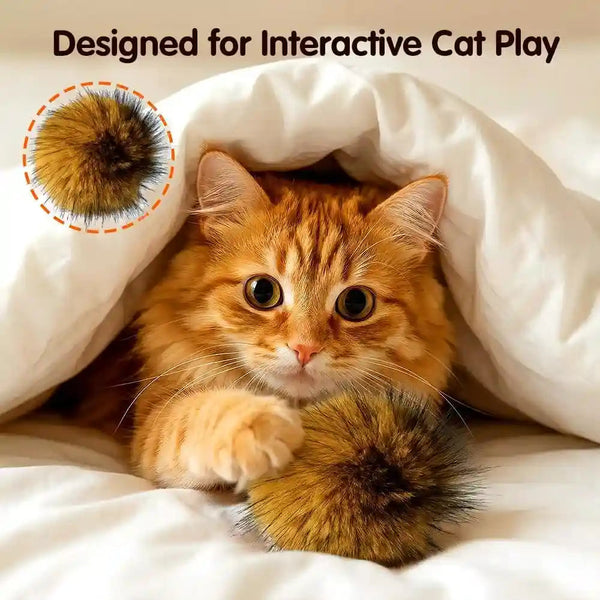 Cat Toy Faux Rabbit Fur Ball,2026 New Soft Rabbit Fur Catnip Balls,Fluffy Catnip Toy for Indoor Cats,Washable & Fun to Chase for Exercise and Bonding (Ball/3Pcs)4