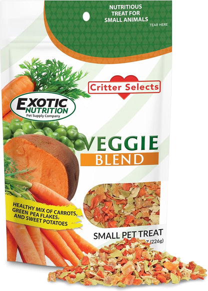 Veggie Blend (3 Oz.) - Healthy Natural Mixed Dried Vegetable Treat - Sweet Potatoes, Carrots, Peas - for Degus, Chinchillas, Prairie Dogs, Rabbits, Sugar Gliders, Hedgehogs, Guinea Pigs & Small Pets…7