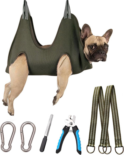 Kkiimatt 10 in 1 Pet Grooming Hammock Harness with Nail Clippers/Trimmer, Nail File, Dog Hammock/Grooming Sling for Nail Trimming/Clipping16