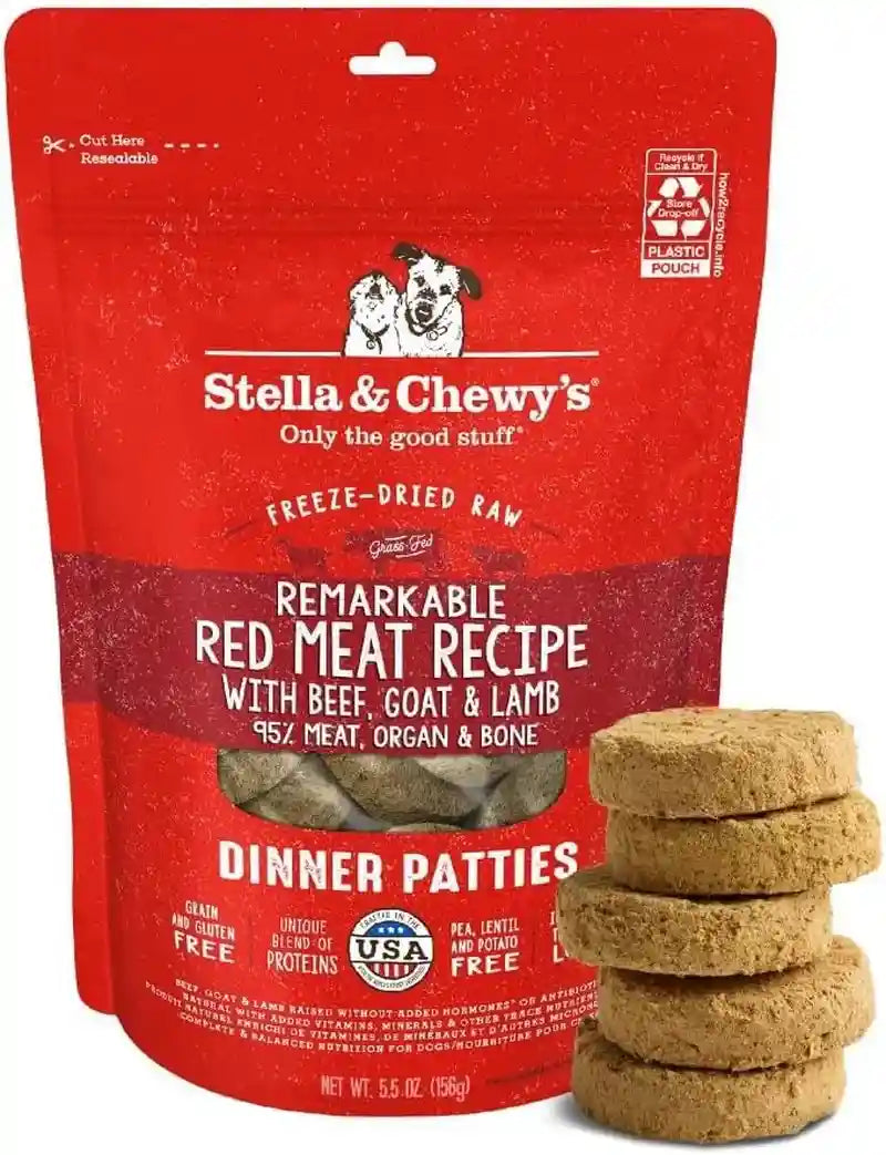 stella-chewys-freeze-dried-raw-dinner-patties-beef-recipe-high-protein-grain-free-puppy-dog-food-perfect-for-picky-eaters-25-oz