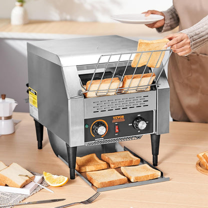 Commercial Conveyor Toaster, 300 Slices/Hour Conveyor Belt Toaster, Heavy Duty Stainless Steel Commercial Toaster Oven for Toast Bun, Bagel, Bread8