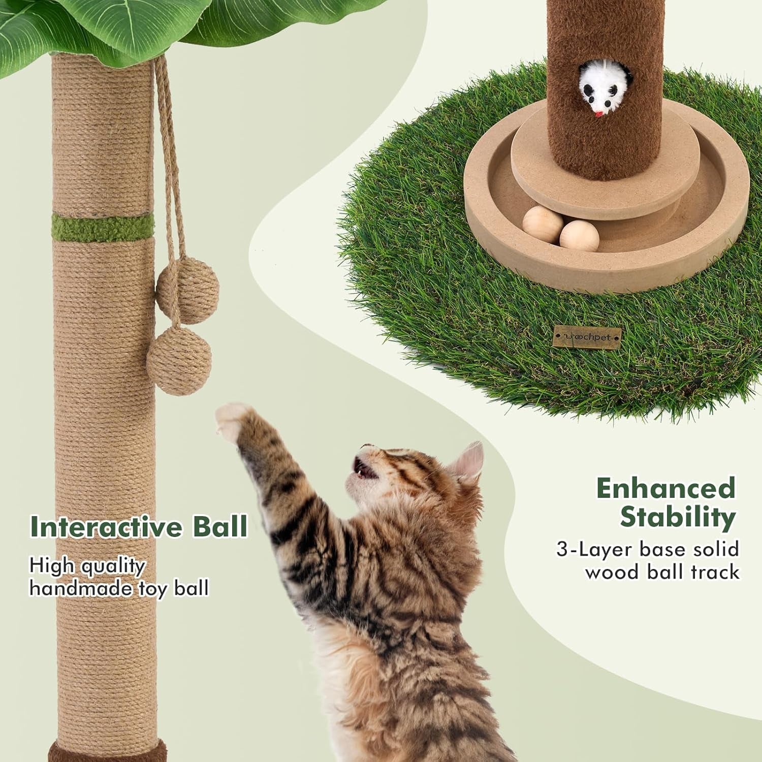 woochpet-tall-cat-scratching-post-cat-toys-cat-scratcher-tree-for-large-cat-heavy-duty-protect-sofa-modern-boho-cat-ball-track-cat-tree-for-indoor-cats