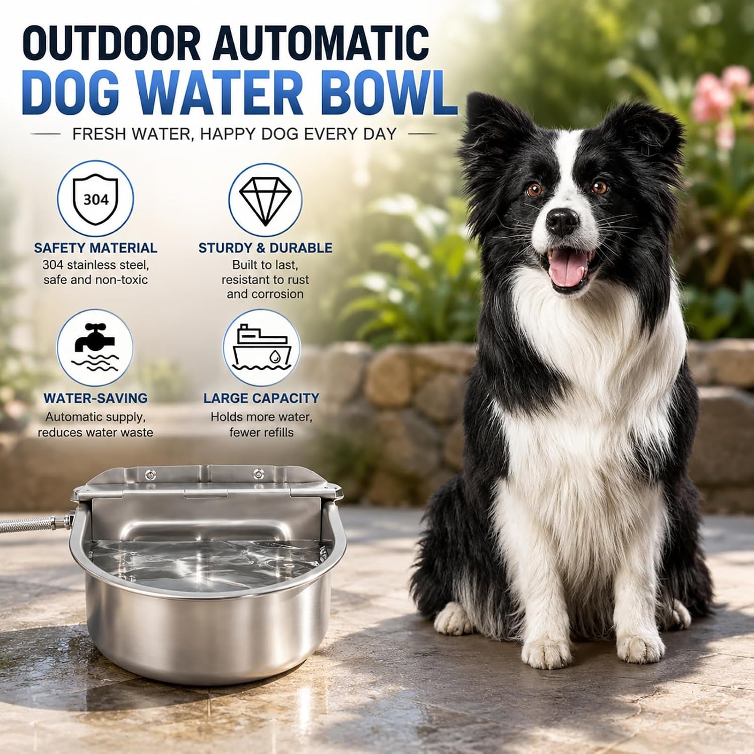 bwogue-automatic-water-dispenser-for-dogs-1gal-outdoor-automatic-water-bowl-outdoor-dog-water-dispenser-with-float-valve-stainless-steel-bowl-1-2-in-3-4-in-faucet-fit-wall-ground-use-dogs-chickens