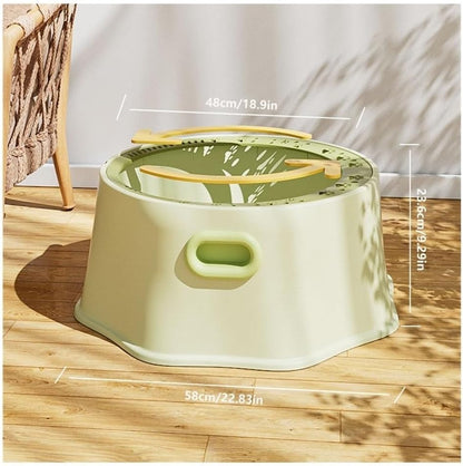 Pet Supplies, Open Cat Litter Box with Scoop,Easy to Clean & Install for Rabbits(Green)2