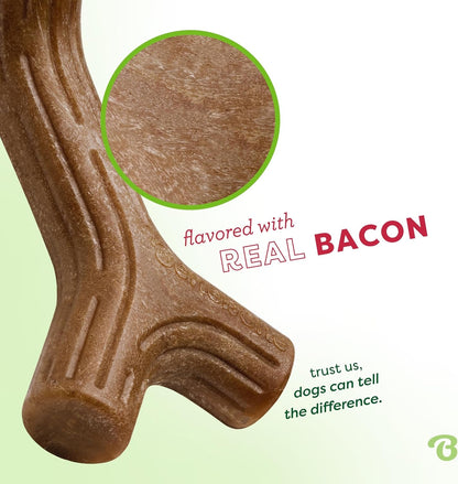 Benebone Bacon Stick Durable Dog Chew Toy for Aggressive Chewers, Real Bacon, Made in USA, Large2