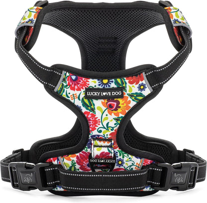 Lucky Love Dog No Pull Dog Harness, Adjustable and Easy to Walk, Cute Patterned Harness for Medium Male & Female Dogs - Blackbird, Medium10