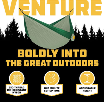 Camping Hammock – up to 500Lbs Portable Hammock with Tree Straps - Travel, Backpacking, Hiking, Outdoors Camping Gear - Single or Double3