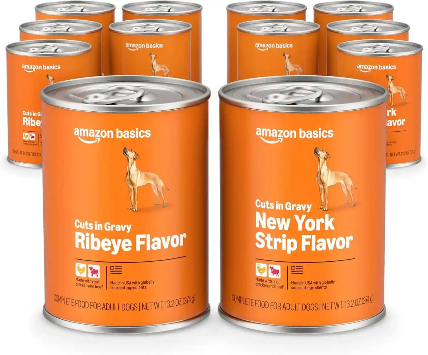 amazon-basics-wet-dog-food-meaty-loaf-variety-pack-filet-mignon-flavor-and-chicken-rice-dinner-made-with-real-chicken-and-beef-13-2-oz-can-6-cans-of-each-flavor-12-cans-in-total