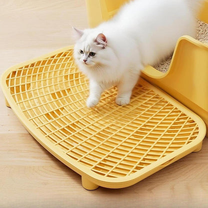 Cat Litter Ramp Kitten Litter Box Footboard for Living Room Bedroom Bathroom with Filter Function Easy Clean (Green)2