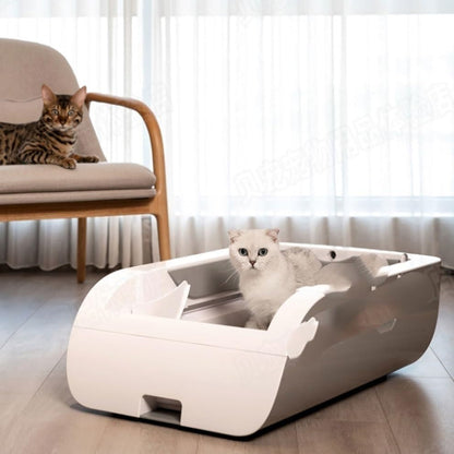 Dog Potty Training Toilet ﻿ Fully Automatic Cat Litter Box Semi-Closed Large Electric Shit Shovel Plug-In Charging Toilet No Spill4
