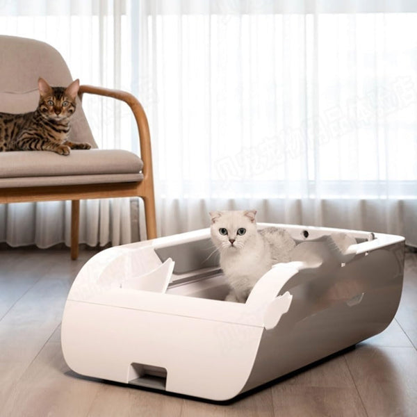 Dog Potty Training Toilet ﻿ Fully Automatic Cat Litter Box Semi-Closed Large Electric Shit Shovel Plug-In Charging Toilet No Spill4
