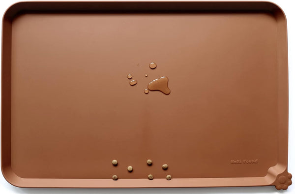 Hoki Found -Waterproof Pet Feeding Mats with High Lips - Multiple Size and Colors for Dogs, Cats & Others-G15