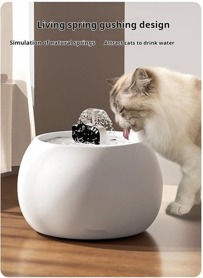 Ceramic Cat Water Fountain -50Oz/1.5L Cat Fountain for Drinking- Pet Water Fountain for Cats Indoor - Automatic Water Dispenser Bowl - Cat Feeding & Watering Supplies for Small Dog，Black4