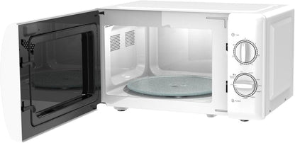 Countertop Microwave Oven Retro Mechanical Dials 5 Modes Timer Defrost 0.7 Cu 700W 9.65” Turntable Easy Clean2
