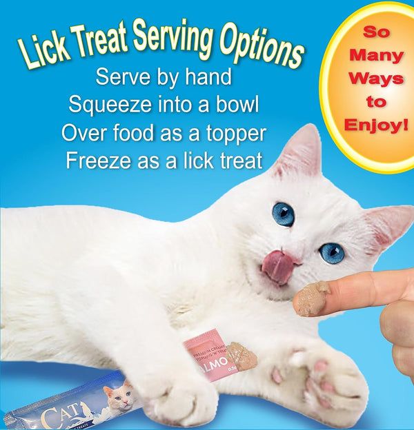 Scoochie Pet Cat Lick Treats, Chicken Salmon & Beef, 0.5Oz, 12 Pack | Variety Pack, Chicken, Salmon, Beef, Creamy Puree, No Chewing, Great for All Cats Especially Seniors7