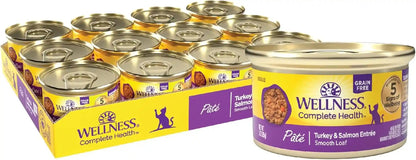 Wellness Complete Health Pate Adult Canned Wet Cat Food, Natural, Protein Rich, Grain Free, Chicken Entrée Recipe, 3 Oz, Pack of 24 Cans11