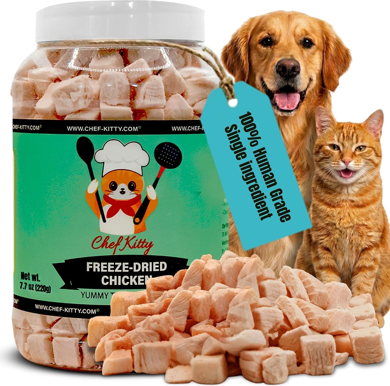 freeze-dried-chicken-cat-treats-healthy-dog-food-toppers-100-human-grade-single-ingredient-grain-free-chicken-dog-treats-inspected-tested-in-usa-no-additives-or-preservatives-3-5-oz