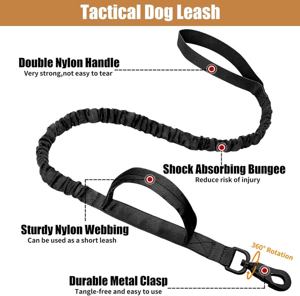 Tactical Dog Collar Leash Set,Dog Collar with Controll Handle for Large Dog2