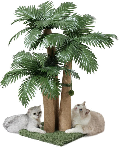 40'' Tall Cat Scratching Post Cat Tree, Curved Design Cat Scratcher Post with 3 Interactive Balls, Natural Sisal Rope Cat Scratching Posts for Indoor Cats Adults Kittens, Multi-Combinable (Style A)8