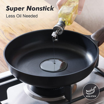 8Inch Nonstick Frying Pan Skillet, PFOA/PFOS Free, Black | Non Stick Egg Pan Omelette Pans, Healthy Kitchen Cooking Chef'S Pan, Induction Compatible, Stay-Cool Handle3
