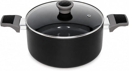3 Qt Get a Grip 2.0 Aluminum Black Ceramic Dutch Oven with Glass Lid1