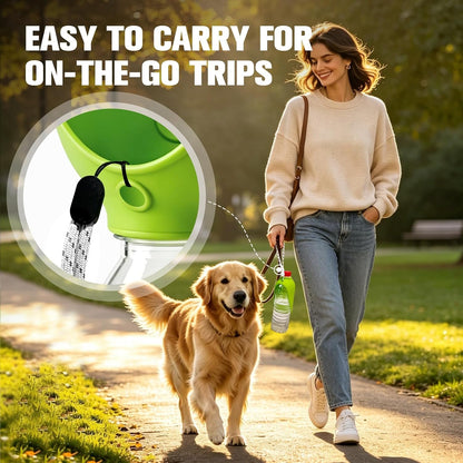 2Pcs Portable Dog Water Bottle Attachment, Slip-On Pet Water Bowl for Walks | Silicone Dog Drink Dispenser, Fits Openings 26Mm+ Water Bottles, Ideal for Daily Hiking & Travel, Quick Rinse & Easy Setup6