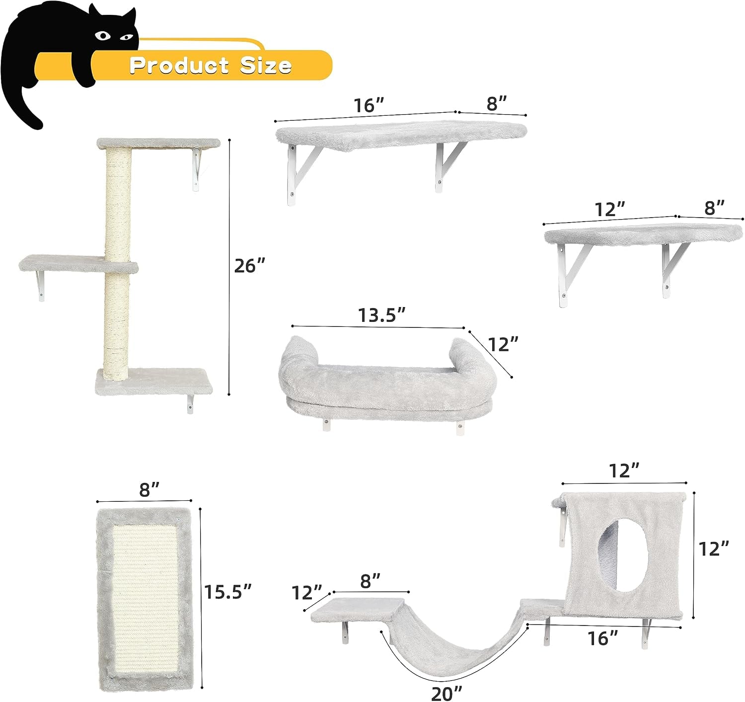 nunu-lab-wall-mounted-cat-furniture-set-6-pcs-climber-set-with-house-bridge-steps-scratcher-board-diy-walls-playground-indoor-cat-shelves-gray