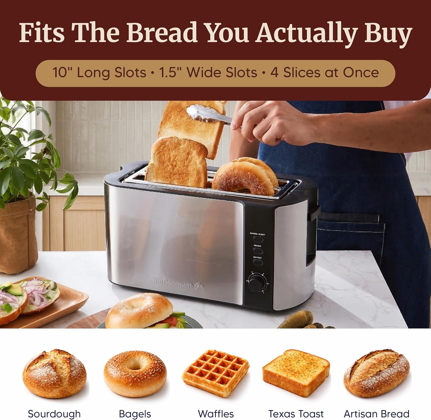 ect-3100-4-slice-long-slot-toaster-stainless-steel-extra-wide-slots-fit-bagels-sourdough-texas-toast-6-browning-settings-reheat-defrost-cancel-built-in-warming-rack