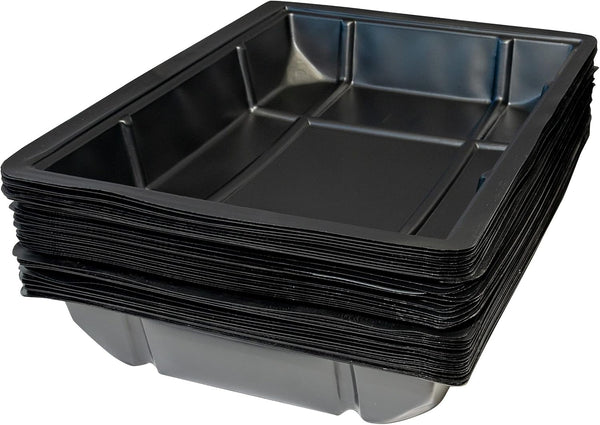Kitty Lounge Disposable Litter Tray, Black, 50-Pack- Argee RG606/50, Black1