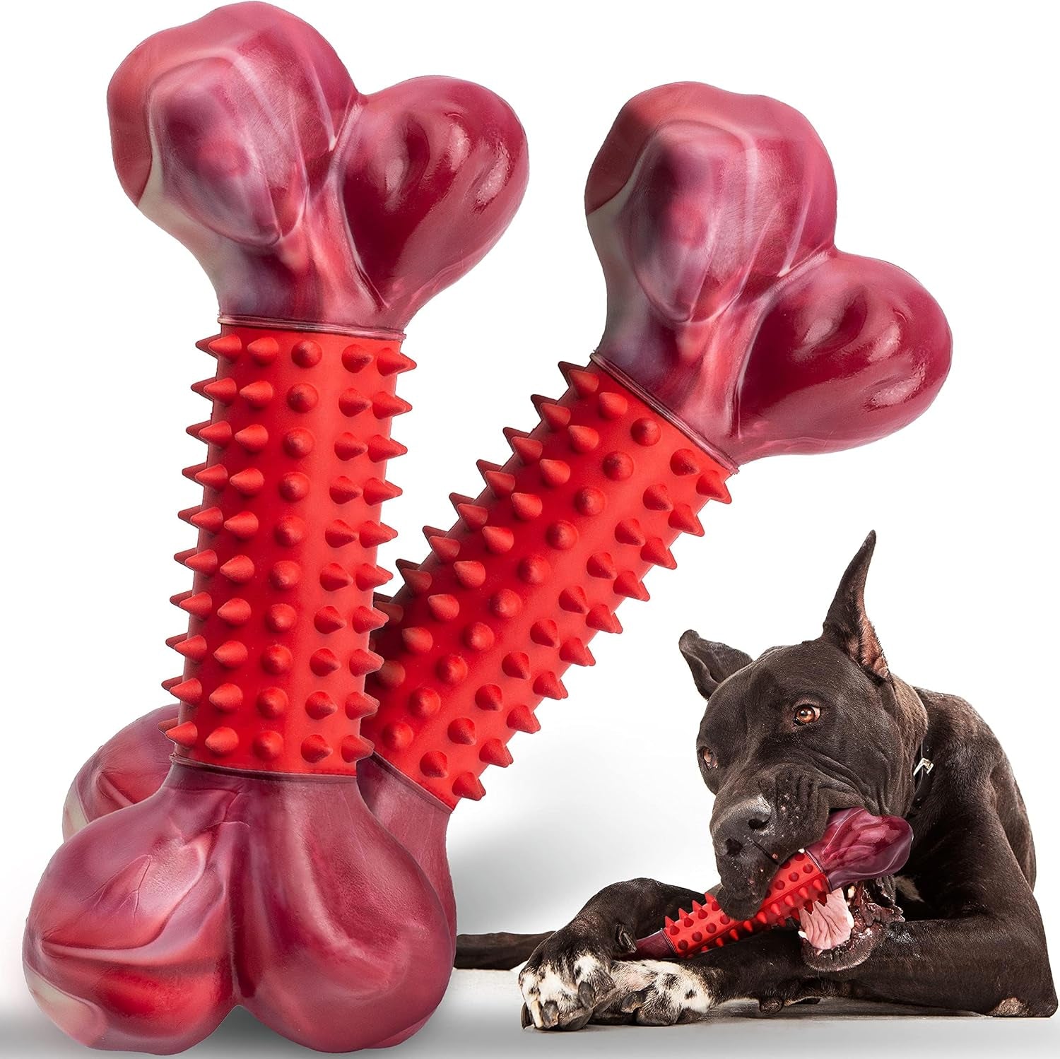 tough-dog-toys-for-aggressive-chewers-beef-flavored-long-lasting-dog-bones-for-large-dogs-indestructible-dog-chew-toys-to-keep-them-busy-large-dog-toys-for-medium-large-breed-red