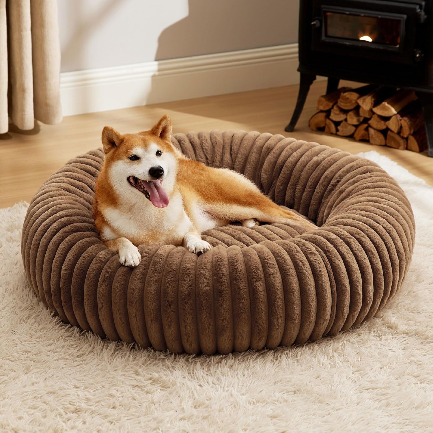 bedsure-comfyfleece™-donut-large-dog-bed-washable-faux-fur-with-corduroy-fleece-anti-slip-bottom-round-pet-bed-with-removable-cover-camel-brown-36x36x8-inches-36x36x8in-calming-round-pet-bed-support-plush-with-removable-corduroy-fleece-for-big-dog-anti-slip-bottom-camel-brown