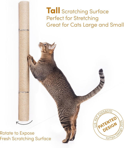 Xympo 34" Wall Mounted Cat Scratcher, Sisal Scratching Post4