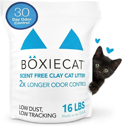 Boxie Premium Unscented Clumping Cat Litter 30+ Day Odor Control 16 Lb1