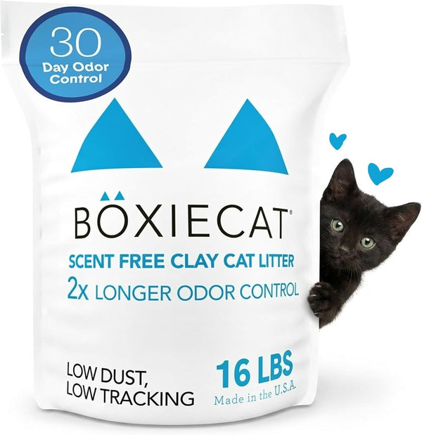 Boxie Premium Unscented Clumping Cat Litter 30+ Day Odor Control 16 Lb1