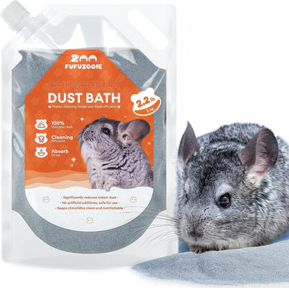 Chinchilla Dust Bath - Gentle Powder for Hamsters & Gerbils, 18Oz | Natural Sand Bath for Healthy Fur. Safe for Chinchillas, Hamsters, Gerbils & Small Pets. Gentle, Premium Dusting Powder.9