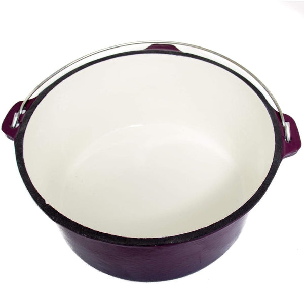 12-Quart Enamel Cast Iron Dutch Oven - Purple & Gold - GL10489PG5