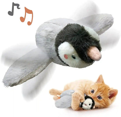 Cat Toys, Flapping Wings Sparrow, No Flying, Chirping Bird Interactive Catnip Toy for Kitten or Small Dogs, Touch Activated, Rechargeable9