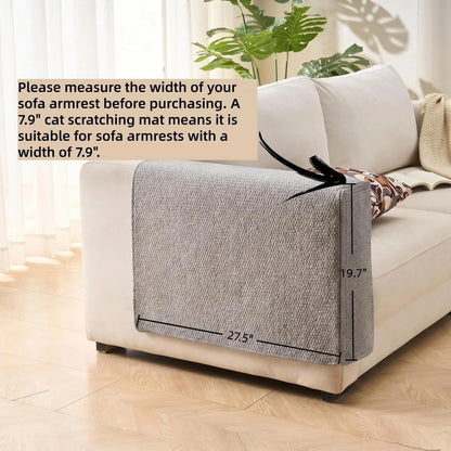 SHENGOCASE Cat Scratch Pad Couch Sofa Armrest Protector, Scratcher Cover for Couch Corner, Carpet Scratching Post, Grey(7.9")3