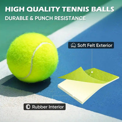 Treeroot 16/30/40/60/80 Pcs Tennis Balls, High Elasticity Tennis Balls Bulk, Comes with a Portable Mesh Bag, Tennis Ball for Dogs, Suitable for Beginner Training Ball, Durable & Bounce7