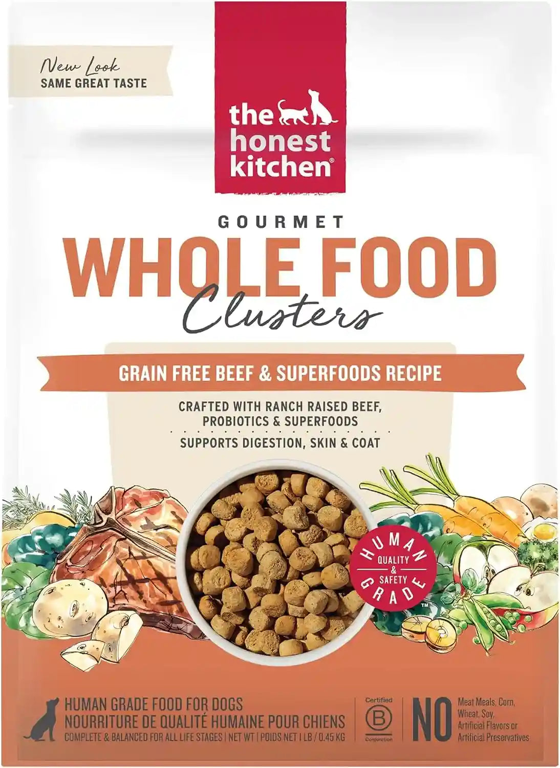 the-honest-kitchen-grain-free-beef-superfoods-whole-food-clusters-human-grade-dry-dog-food-vet-crafted-nutritional-support-for-skin-coat-digestion-overall-wellness-5-lb-bag