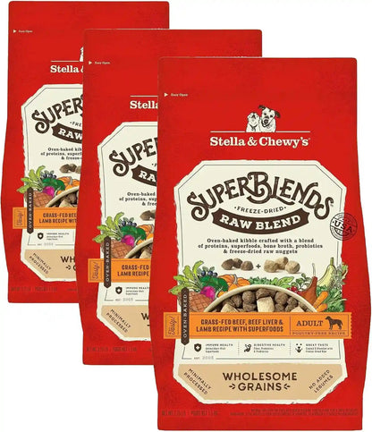 Stella & Chewy'S Superblends Raw Blend Wholesome Grains Grass-Fed Beef, Beef Liver & Lamb Recipe with Superfoods, 3.25 Lb. Bag17