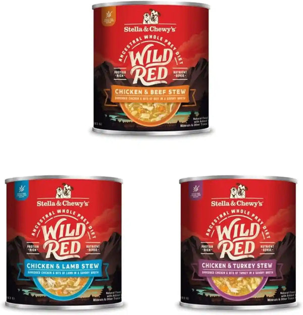 Stella & Chewy'S Wild Red Wet Dog Food Variety Pack Stews High Protein Recipes, 10 Ounce (Pack of 3)11