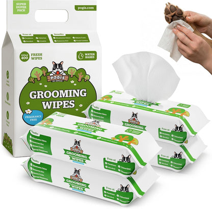 Pogi’S Dog Grooming Wipes – Hypoallergenic Pet Wipes for Paws, Body & Butt – Cleaning & Hydrating, Fragrance Free, 100 Count12