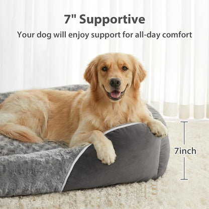 RRPETHOME XL Dog Beds Exra Large Sized Dog for Comfy Sleeping, Washable Rectangle Dog Bed for Large Dogs,Orthopedic Pet Sofa Bed, Dog Couch Bed with Anti-Slip Bottom5